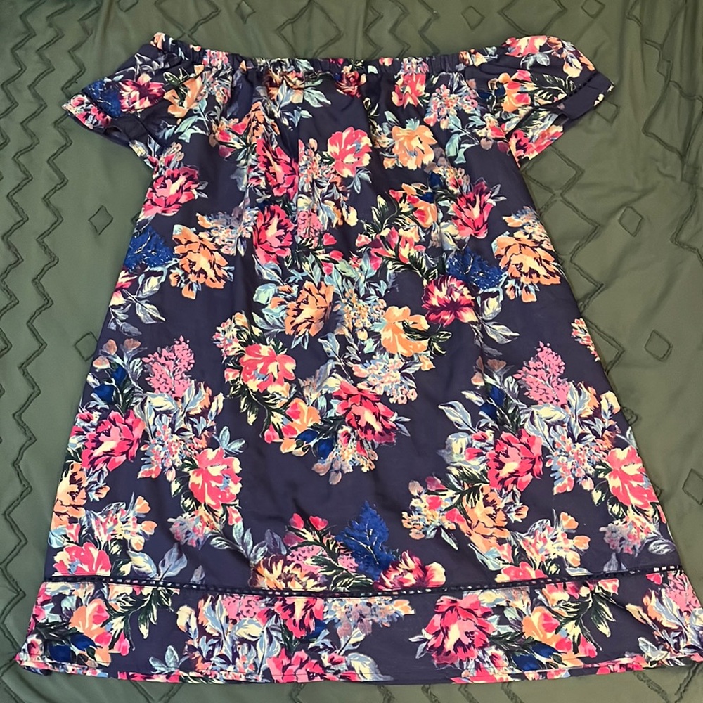 Off the shoulder floral sun dress